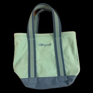 Life is Good Light Blue East Coast Summer Colorful Pool Beach Bag Canvas Tote